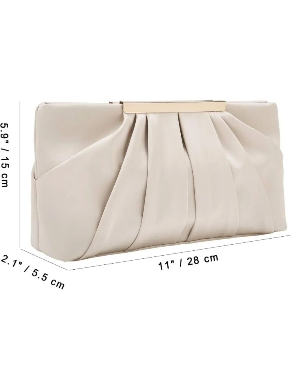 Elegant Pleated Satin Evening Clutch Bag | Classy Formal Purse for Women